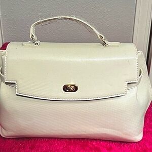 Cavalli Class Tatiana Cream Satchel with Gold Detail